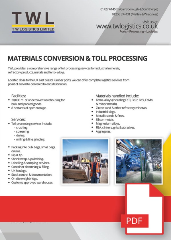 Material Handling, Conversion & Toll Processing Download Available